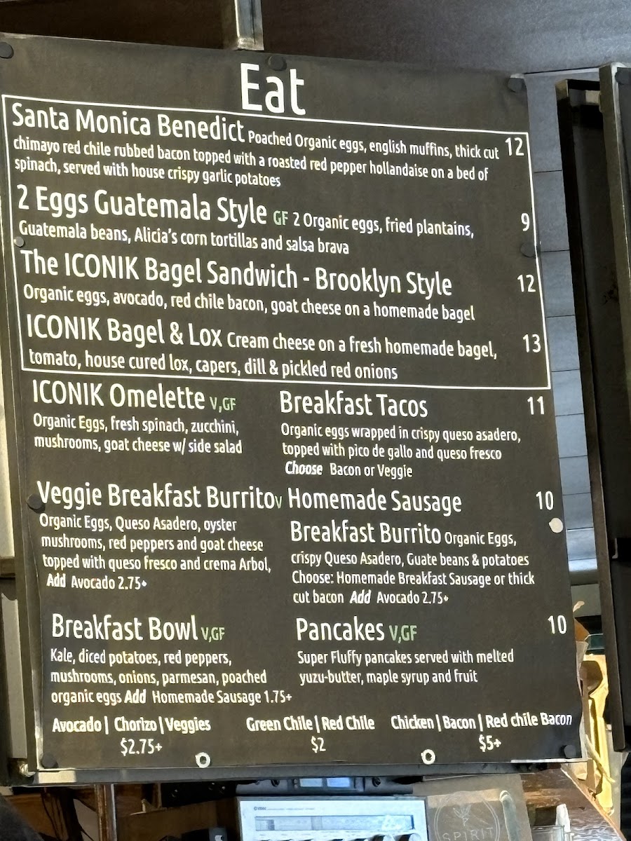 Iconik Coffee Roasters Menu - Image 3