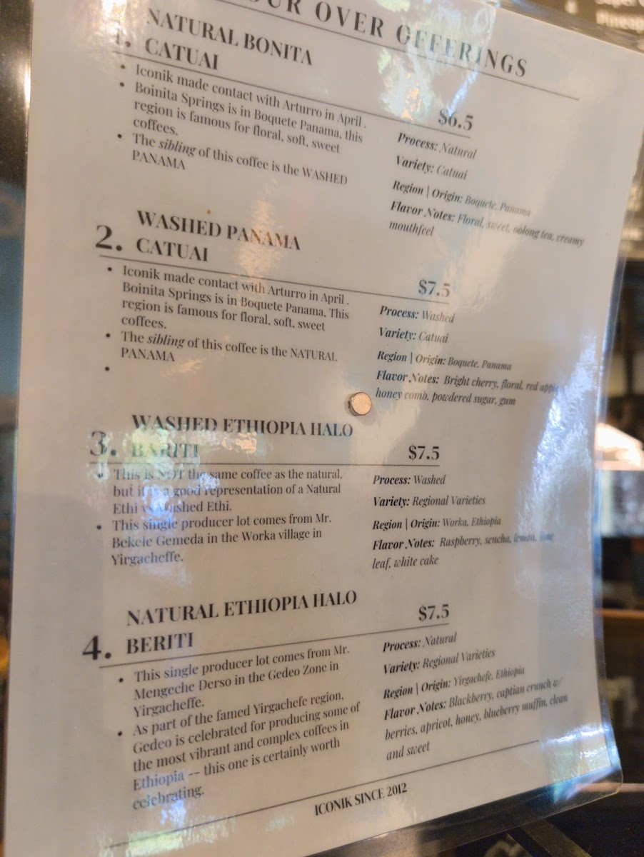 Iconik Coffee Roasters Menu - Image 5